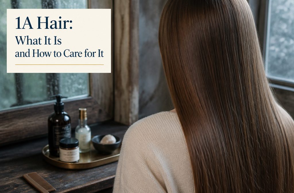 Fine straight hair falling smoothly over a shoulder with narrow shine