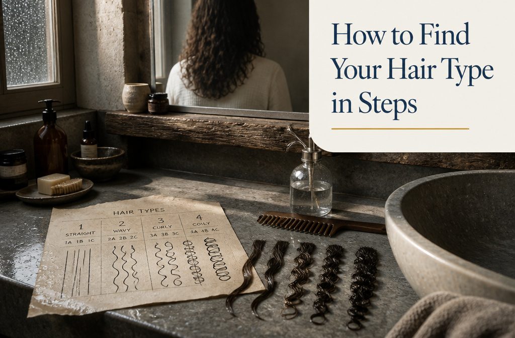 Hair strands showing varied curl shapes and textures
